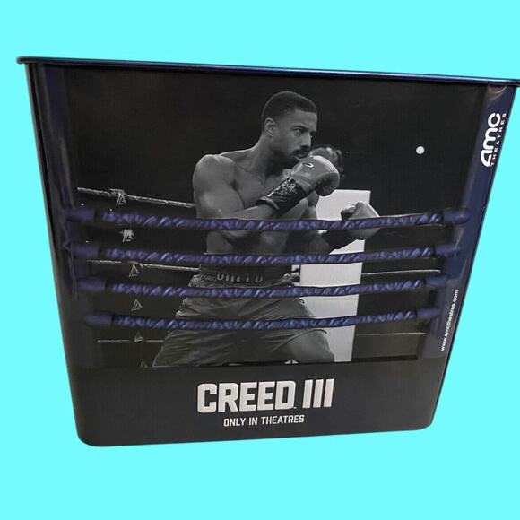 Creed III Tin Popcorn Metal Tin Bucket AMC Exclusive Michael B. Jordan US Seller - Picture 4 of 9